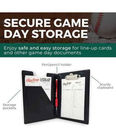 Rawlings Baseball Lineup Cards (36-Pack) Bundle with Lineup Card Holder Mechanical Pencil and Lead Refill - Great for Softball or Baseball Batting Orders Clipboard Case for Line Up Card Storage - Buy Online on GoSupps.com