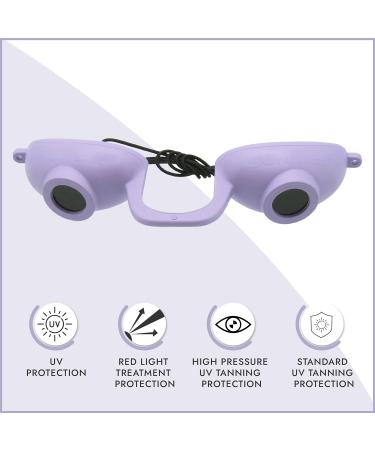 Super Sunnies EVO Flex Tanning Goggles - FDA Compliant UV Bed Glasses with Clear Case (Lavender) - Buy Online on GoSupps.com