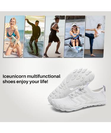 Buy Iceunicorn Barefoot Shoes | Men's & Women's Toe Aquasque Fitness & Water Shoes - EU 39 White - Buy Online on GoSupps.com