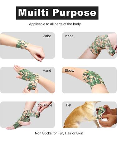 FRESINIDER Self Adhesive Wrap Athletic Tape Gauze Medical Bandage - Camo (16 Rolls) - Buy Online on GoSupps.com