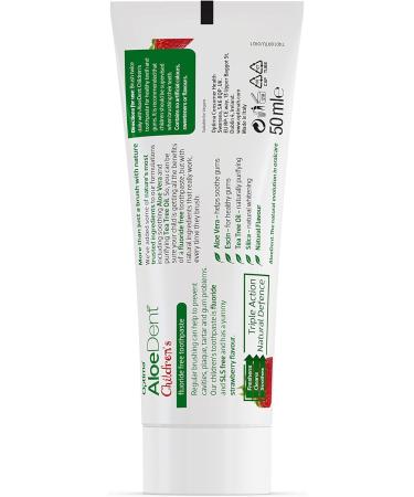 Aloe Dent Children's Aloe Vera Toothpaste Fluoride Free Natural Action Vegan Cruelty Free SLS Free Strawberry Flavour Healthy Gums 50 ml (Pack of 2) 50 ml (Pack of 2) Kids' Toothpaste - Buy Online on GoSupps.com