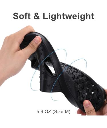 Women's Arch Support Shower Shoes | Quick Drying Pool Slides | Lightweight Beach Sandals | Drain Holes | Black - 9.5-10.5 Women/8-9 Men - Buy Online on GoSupps.com