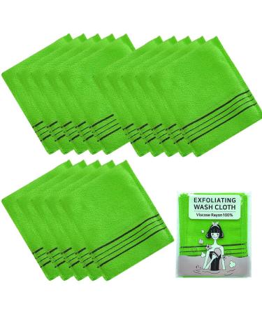 Peeling-bathed waves green 15 pieces Korean-Asian peeling glove shower glove removed dry dead skin cells reusable K-beauty body care items green_15p - Buy Online on GoSupps.com
