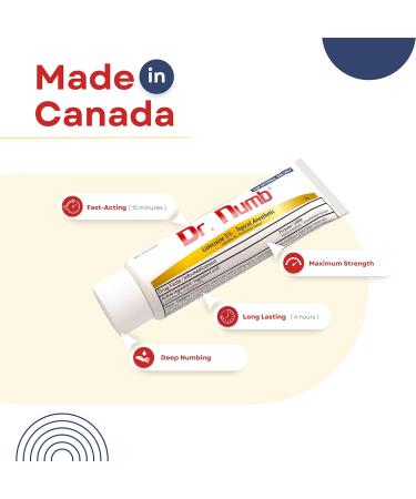 DR. NUMB 5% Lidocaine Topical Anesthetic Numbing Cream - 10g || Vitamin E Combined for Pain Relieves of Tattoos Waxing Microneedling Piercing Microblading Burning || Ink Artists Choice (2) - Buy Online on GoSupps.com
