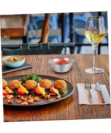 Zerodeko 4pcs Sauce Cup Dressing Container I Am Willow Vinegar Dispenser Restaurant Condiment Cups Seasoning Boxes Dipping Cups 304 Stainless Steel Ketchup Salad Dressing - Buy Online on GoSupps.com