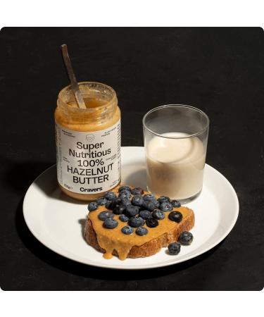 Cravers 100% Hazelnut Butter - Vegan, Gluten-Free, Keto-Friendly, No Palm Oil, Non-GMO, Sugar Free Spread - 12oz Jar - Buy Online on GoSupps.com