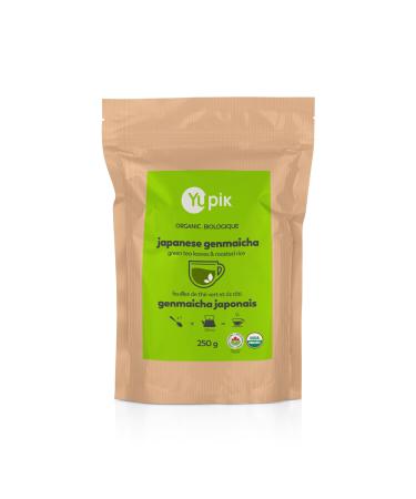 Yupik Organic Japanese Genmaicha Tea 250 g Green Tea Loose Leaf Japanese Tea Roasted Brown Rice Tea