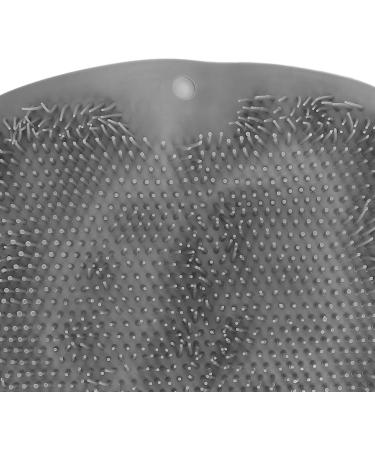 Non-Slip Double Function Scrubbing Mat for Shower & Footrest - Strong Suction Soft Bristles Hanging Hole - Perfect for Home Use - Buy Online on GoSupps.com