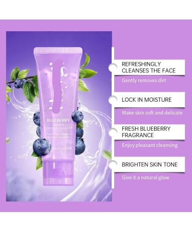 Blueberry Flavored Facial Cleansing Gel - Deep Cleanse Moisturize & Hydrate - Remove Dirt Lock In Moisture For Smooth Skin(2PCS) - Buy Online on GoSupps.com
