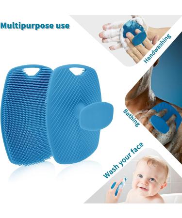 Men's Premium Soft Silicone Body Scrubber for Nourishing Cleaning & Exfoliating - Lather Boosting Bristles, Ergonomic Handle, Easy to Clean (Blue, 1pc) - Buy Online on GoSupps.com