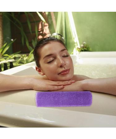 Long Net Bath Sponge | Net Scrubber Nylon Mesh Skin Smoother Bath Towel Dead Skin Removal Bath Sponges for Women & Men Purple - Buy Online on GoSupps.com