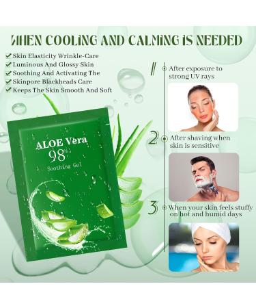 Siifert 30 Pcs Travel Size Aloe Vera Gel 98% Organic After Sun Moisturizer for Face Body Soothing Hydrating Lotion Bulk for Winter Vacation Guests Skin Care Gifts - Buy Online on GoSupps.com