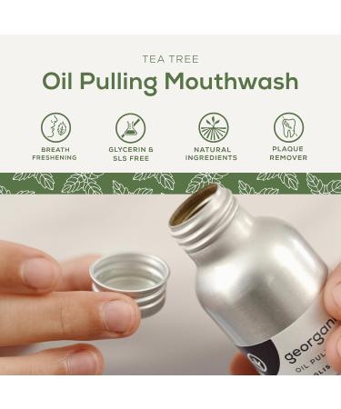  Georganics OIL PULLING MOUTHWASH: cleansing and plaque-dissolving mixture with organic virgin coconut oil (tea tree 100 ml) - Buy Online on GoSupps.com