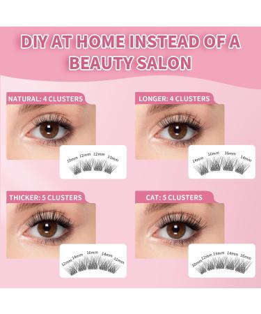 100PCS Lash Clusters - Wispy D Curl Eyelash Extensions | Fluffy Natural Volume Reusable DIY - 10-16mm Mix - Buy Online on GoSupps.com