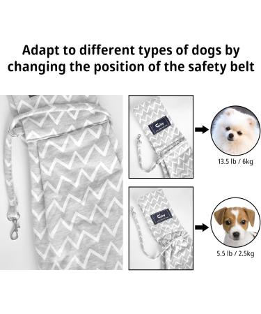 Cuby Dog & Cat Sling Carrier - Soft Cotton Pet Bag for Travel | Gray Stripes | 10x10x5 cm - Buy Online on GoSupps.com