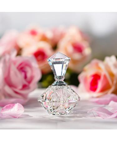 H&D Clear Art Carved Crystal Mini Refillable Perfume Bottle - 5ml (Set of 3) - Elegant Travel Size Fragrance Containers - Perfect Gift Idea - Buy Online on GoSupps.com