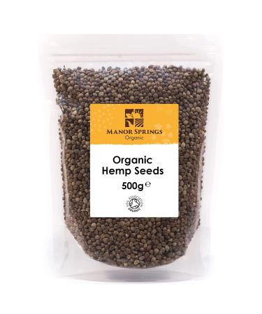 Organic Hemp Seeds 500g by Manor Springs Organic