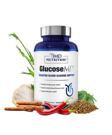 1MD Nutrition - Cinnamon bark 10:1 Water Extract, Chromium, Neem Leaf, Berberine, Cayenne Pepper 5:1 Extract, Lion's Mane, Gymnema Leaf and Stem - 60 Capsules