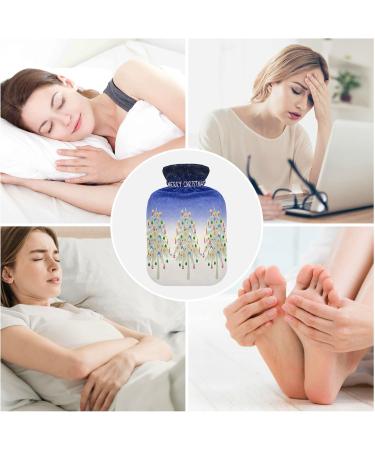 Three Checked Hot Water Bottles - Soft Fleece Cover 2 Litre Hot Water Bag for Soothing Hot & Cold Compresses - Ideal for Comfort & Relief - Buy Online on GoSupps.com