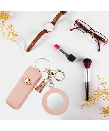 Pink Chapstick Holder Key Chain | Portable Lip Balm & Lipstick Case for Women | Mini Makeup Storage & Travel Lip Gloss Organizer - Buy Online on GoSupps.com