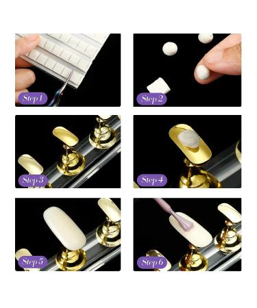 Acrylic Nail Display Stand Set with Magnetic Practice Holder - Gold & Silver | Nail Stand for Press on Nails - Salon & DIY Christmas Gift - Buy Online on GoSupps.com