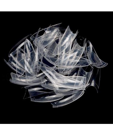 Noverlife 1100PCS C Curved Long Almond False Nail Tips - Half Cover Manicure Acrylic Fake Nails for Nail Salon & Home DIY Nail Art - Clear - Buy Online on GoSupps.com