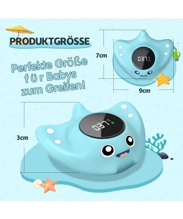 Babyelf Baby Bath Thermometer | Safe Digital Water Thermometer for Kids & Toddlers - Child-Safe Floating Bath Toy - Buy Online on GoSupps.com