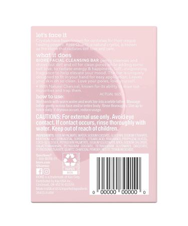 Bior Rose Quartz + Charcoal Facial Cleansing Bar - Oil Free Daily Face Wash | Dermatologist Tested | Non-Comedogenic | Cruelty Free & Vegan Friendly - Buy Online on GoSupps.com