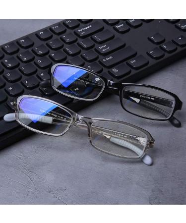 DOOViC Blue Light Filter Computer Reading Glasses TR1042 | Lightweight TR90 Frame - Black & Grey 2.0x Magnification - Buy Online on GoSupps.com