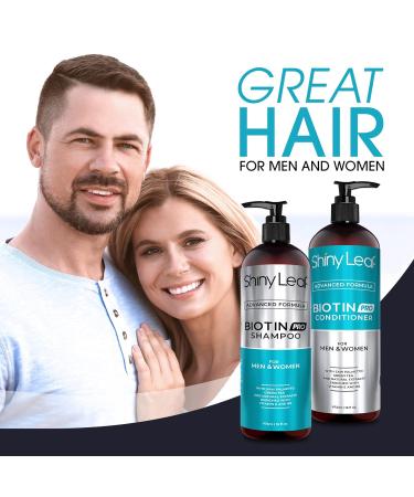 Biotin Hair Growth Shampoo & Conditioner for Men & Women - DHT Blockers, Paraben & Sulfate Free - 16 oz Bottles (Pack of 2) - Buy Online on GoSupps.com