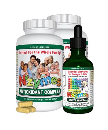 Nzymes Human Energy Kit - Fulvic Acid Humic Acid and Iron-Based Trace Mineral Drops and Powerful Antioxidant Formula for Today's Environmental Challenges. - Made in The USA