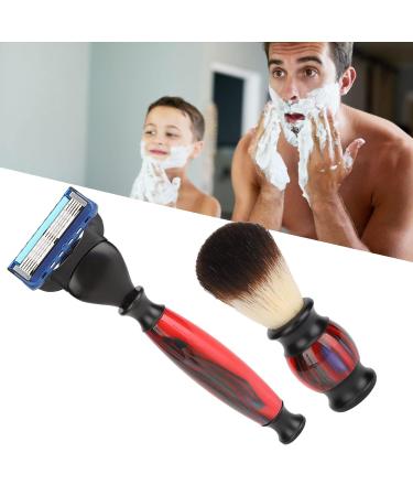 Premium 3-Piece Shaving Brush Set - Lightweight Resin Holder for Men | Portable Beard Grooming Essential - Buy Online on GoSupps.com
