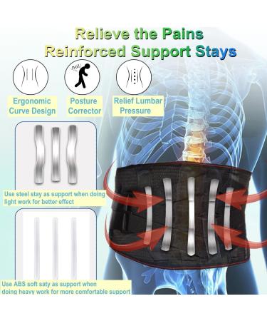 Buy Back Braces for Lower Back Pain Relief - Adjustable Support Belt for Men & Women - Ideal for Lifting & Moving - Black Medium - Buy Online on GoSupps.com