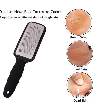 Stainless Steel Foot Callus Remover - Professional Pedicure Tool for Hard, Tough Skin - Home & Salon Use (Black) - Buy Online on GoSupps.com