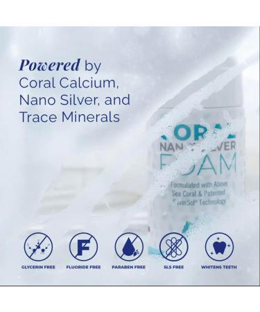 Coral Nano Silver Foaming Toothpaste Fluoride Free Natural Remineralizing Tooth Foam Whitening SLS & Glycerin Free with Xylitol & Coral Calcium Mint Flavor (4oz 3-Month Supply) Mint 4.2 Ounce (Pack of 1) - Buy Online on GoSupps.com
