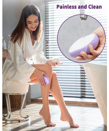VANWIN Crystal Hair Eraser - Painless Hair Removal Tool for Women and Men - Reusable Skin Exfoliator - Portable Epilator - Purple - Buy Online on GoSupps.com