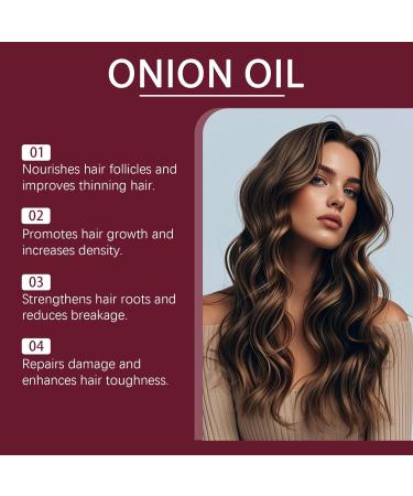 Huile capillaire l'oignon rouge QPJUVC 30 ml - S rum l'essence d'oignon bio pour la croissance des cheveux et le soin du cuir chevelu - Formule hydratante non grasse et l g re (5) - Buy Online on GoSupps.com