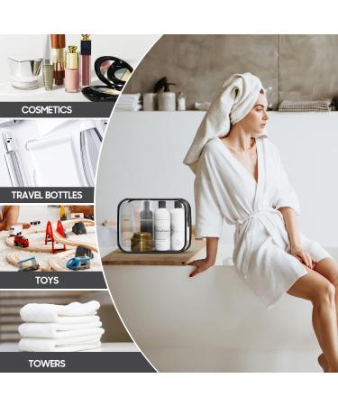 SLIJAR Clear Travel Toiletry Bags Set - Waterproof PVC Cosmetic Bags for Men and Women - Travel Toiletry Accessories for Holiday - Buy Online on GoSupps.com