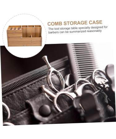 Minkissy 2x Scissor Socket Hairdressing Frame - Salon Storage Case for Shears & Tools | Wooden Kamm Organizer - Buy Online on GoSupps.com