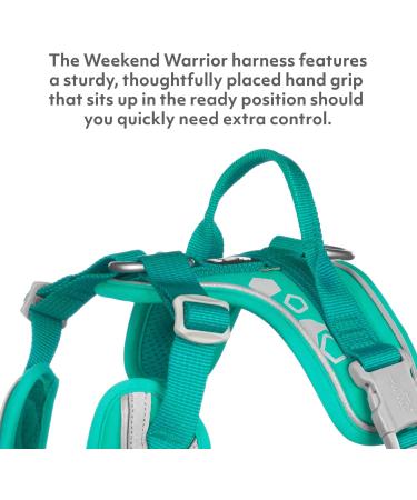 Hurtta Weekend Warrior Harness for Large Dogs - Peacock Turquoise (100-120 cm) | International Shipping Available - Buy Online on GoSupps.com