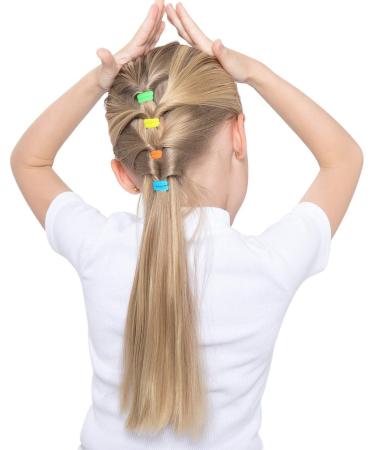 Dream Loom Kids Hair Ties - 100 Small Rubber Bands for Baby Girls, Elastic Ponytail Holders in Multicolor - Tiny Soft Hair Accessories - Buy Online on GoSupps.com