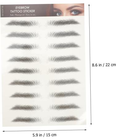POPETPOP 84 Pcs Eyebrow Stickers Waterproof Stickers Hair Stickers Eyebrow Tattoos Stickers Black Eyebrow 4d - Buy Online on GoSupps.com