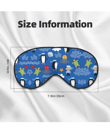 Penguin Turtle Print Unisex Sleep Eye Mask | Soft Comfort Eye Shade for Travel Yoga & Shift Work - Buy Online on GoSupps.com
