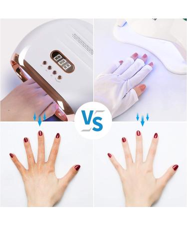 Nail Gloves UV Shield Gloves Fingerless Gloves Nail Art Dryer Tool Prevent Hand Sunburn for Manicure Gel Drying 3 Pairs - Buy Online on GoSupps.com