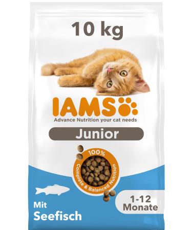 IAMS Junior dry cat food with fish - dry food for kittens aged 1-12 months 10 kg sea fish 10 kg (1 pack)