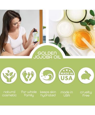 Pure Organic Jojoba Oil - Cold Pressed Unrefined for Hair Skin & Face | 16oz Carrier Oil for Essential Oils - Buy Online on GoSupps.com