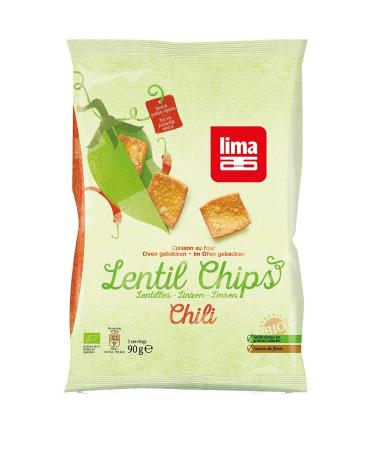 Lima Chili Lentil Chips 90 g - Lot de 6