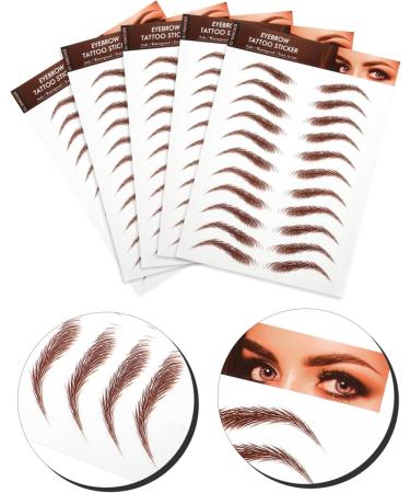 MUSISALY 5 Sheets Eyebrow Stickers Eyebrows Makeup Sticker Peel off Eyebrow Sticker Eyebrow Waterproof - Buy Online on GoSupps.com