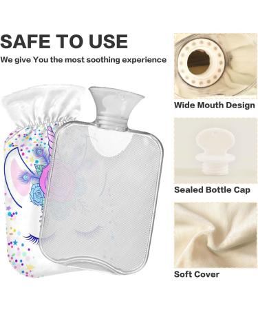 Magic Unicorn Floral Hot Water Bottle 2L - Cozy Pain Relief & Winter Hand Feet Warmer - Buy Online on GoSupps.com