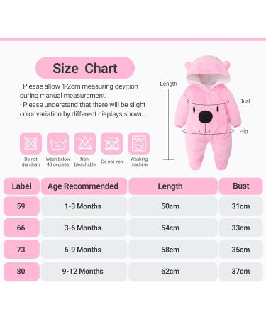 Baby Hooded Flannel Winter Romper | Boys Girls Snowsuit Jumpsuit 9-12 Months - Buy Online on GoSupps.com